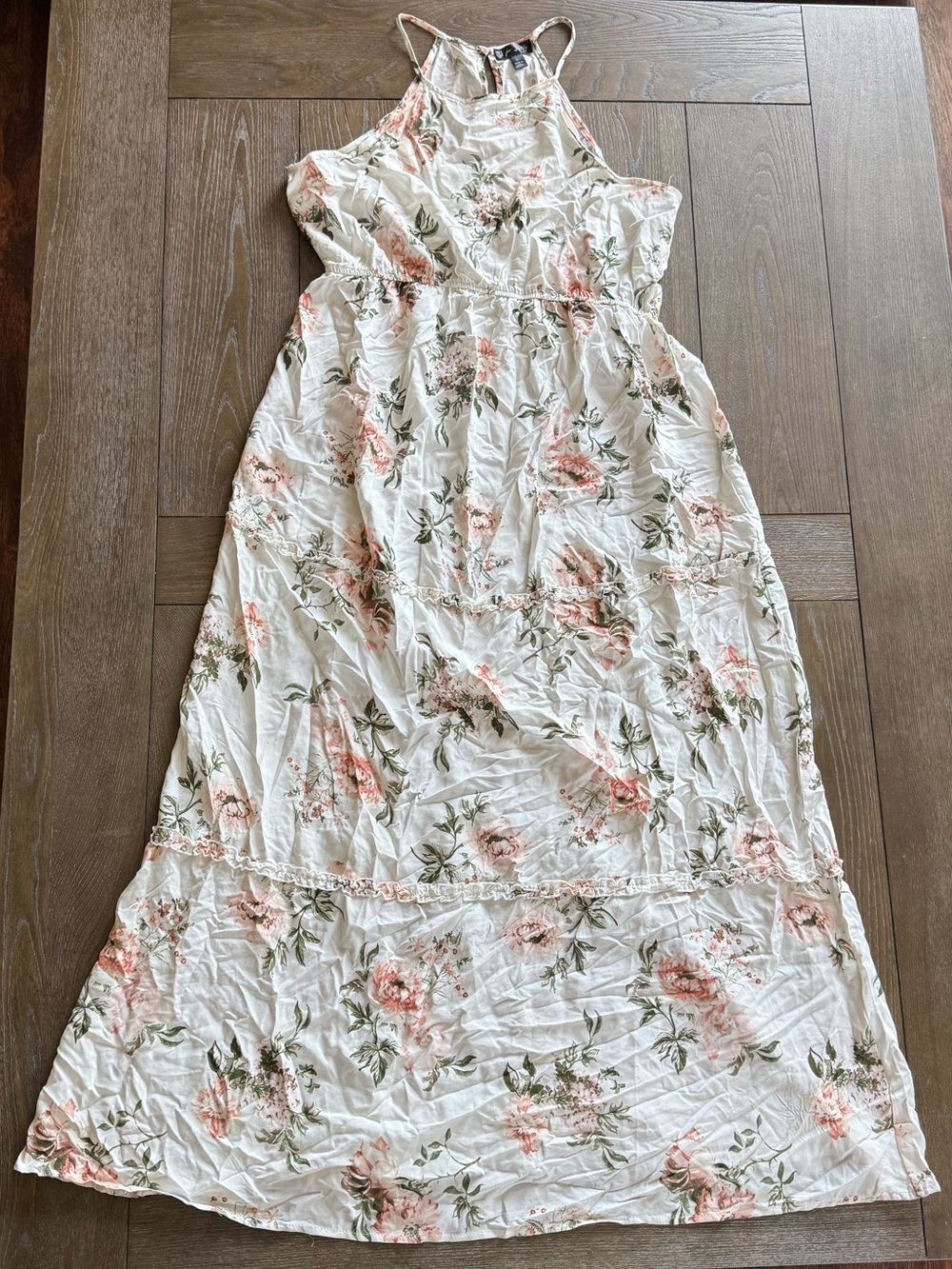 J for Justify Cream Maxi Dress with Blush Floral Print